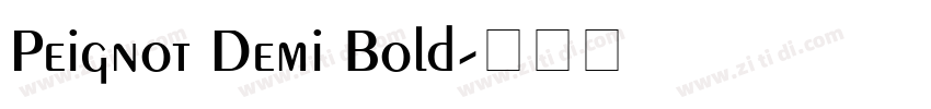 Peignot Demi Bold字体转换